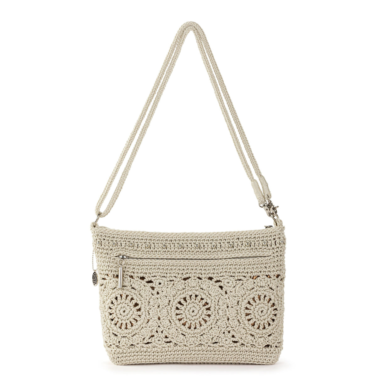 The Sak Lumi Crossbody - Hand Crochet - Natural Medallion