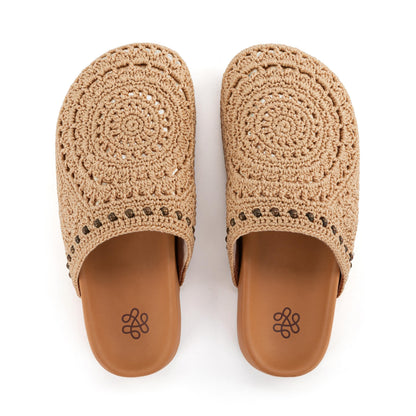The Sak Bolinas Clog - Hand Crochet - Bamboo Medallion