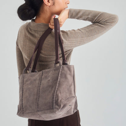 The Sak Los Feliz Satchel - Leather - Mushroom Suede