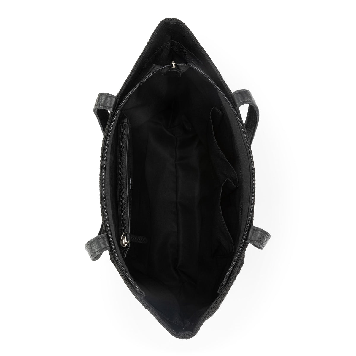 The Sak Metro Tote - Leather - Black Suede Patch