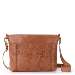 Leather - Tobacco Floral Embossed