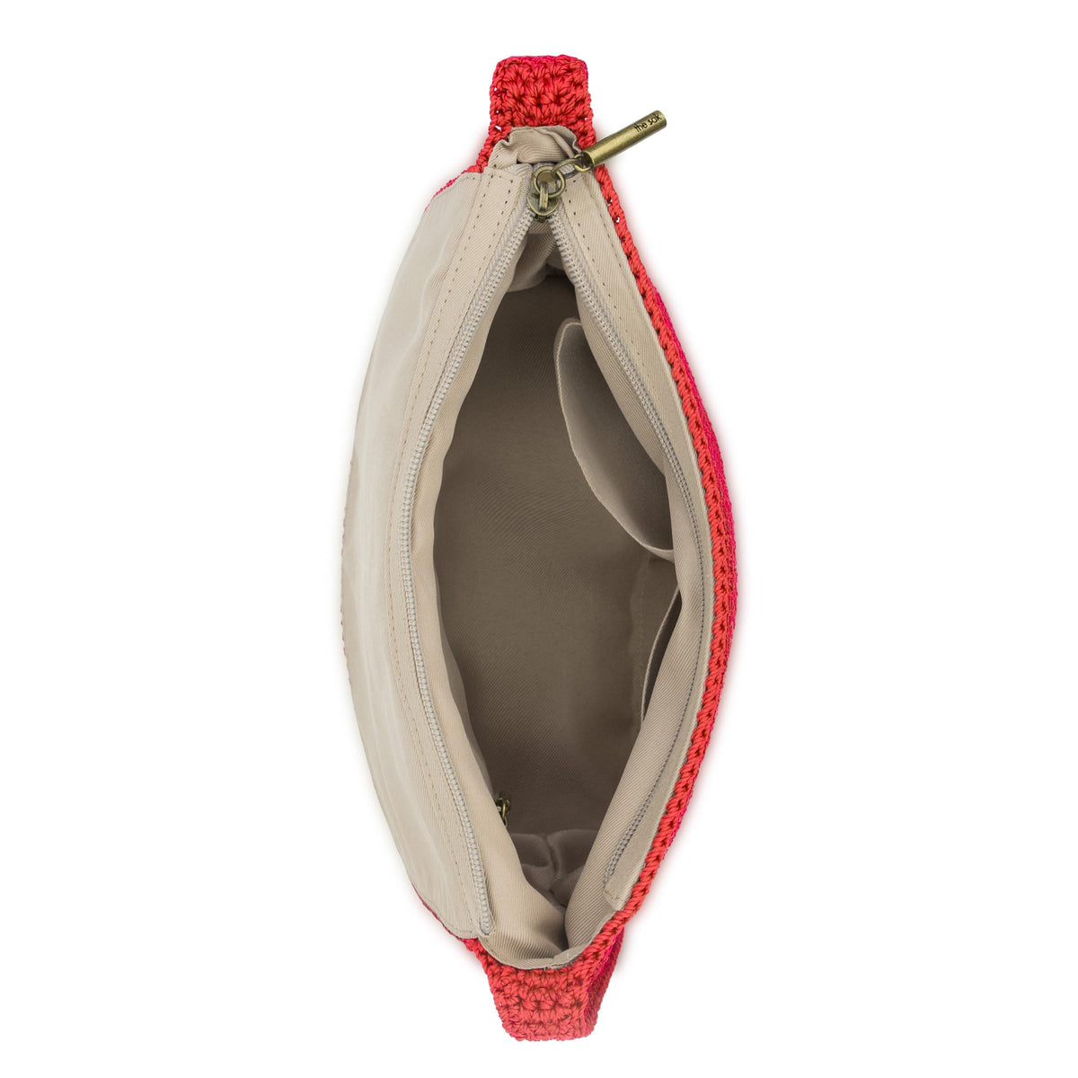 The Sak Marlow Flap Shoulder Bag - Hand Crochet - Scarlet