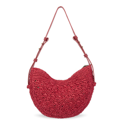 The Sak Tess Shoulder Bag - Straw - Scarlet Primrose