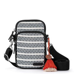 Straw - Black and White Woven