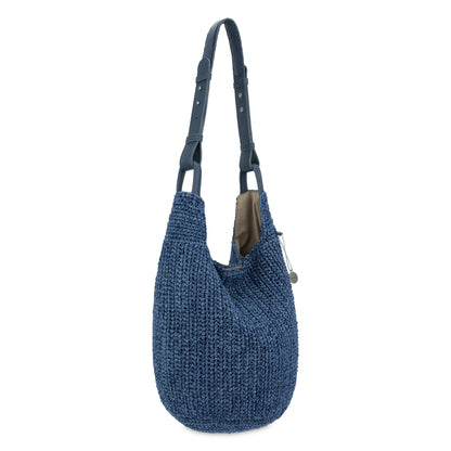 The Sak Los Feliz 120 Hobo - Hand Crochet - Denim Tonal Straw