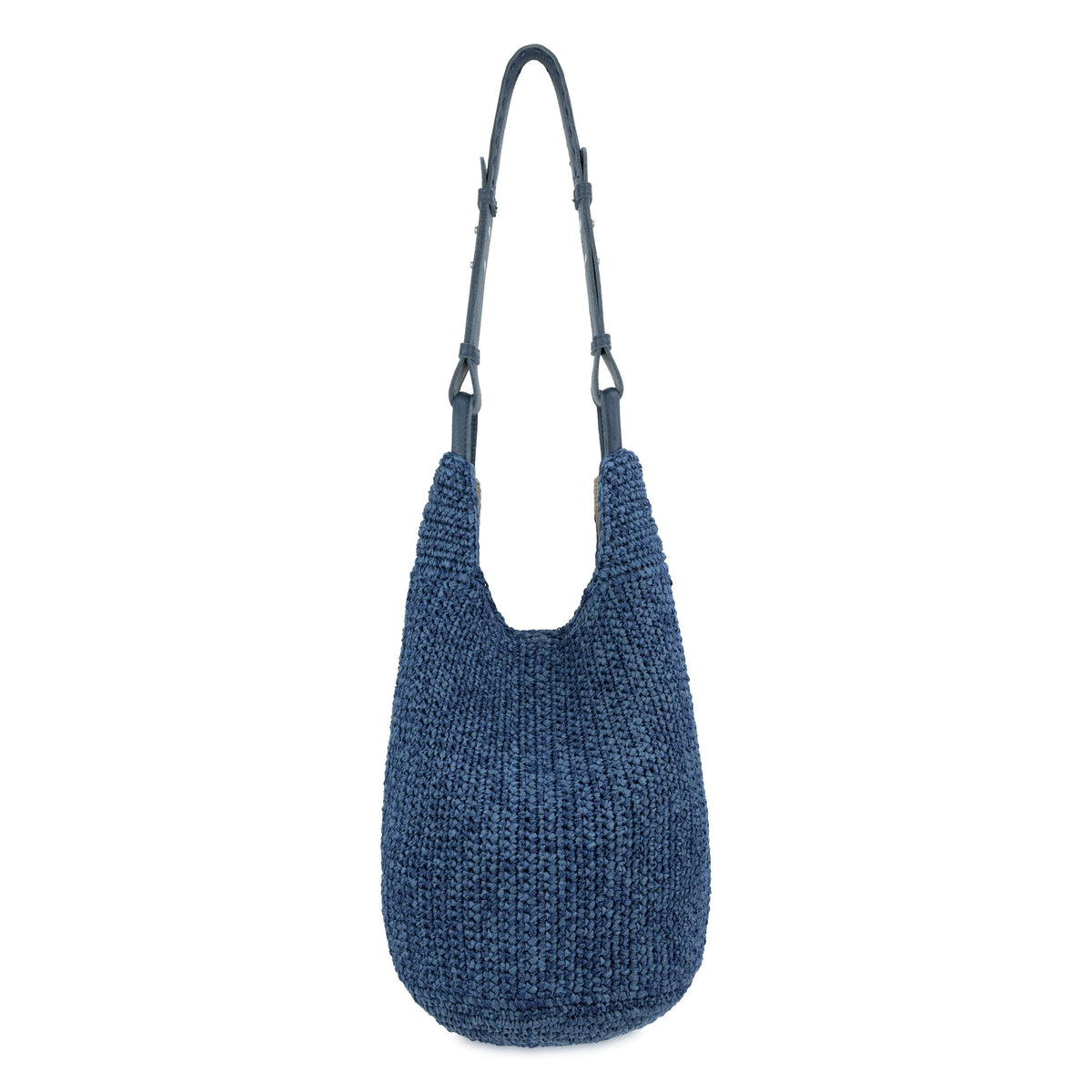 The Sak Los Feliz 120 Hobo - Hand Crochet - Denim Tonal Straw