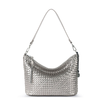 The Sak Juniper Small Hobo - Leather - Pyrite Woven