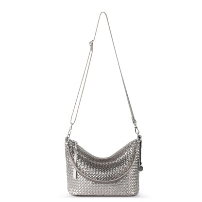 The Sak Juniper Small Hobo - Leather - Pyrite Woven