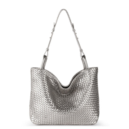 The Sak Los Feliz Medium Tote - Leather - Pyrite Woven
