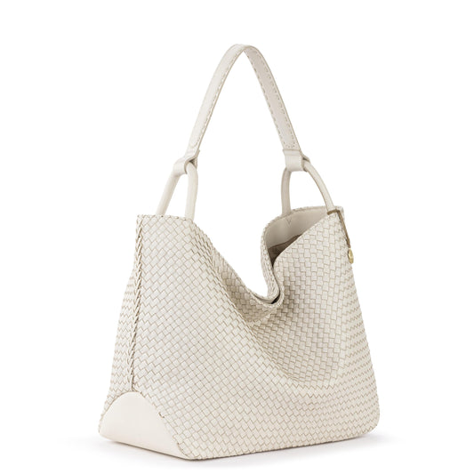 The Sak Los Feliz Large Tote - Leather - Stone Woven