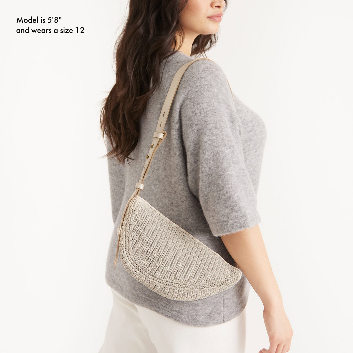 The Sak Tess Sling - Hand Crochet - Ecru